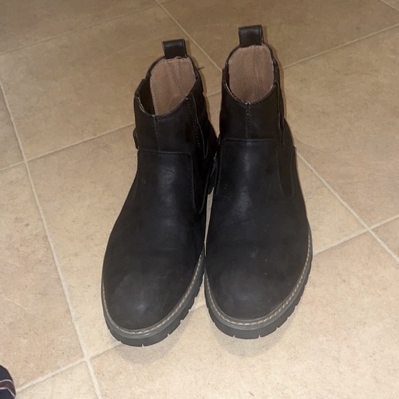 SOLO MEN'S BOOTS NAVY BLUE RAM FAUX LEATHER UPPER SIZE 12 - Picture 3 of 7